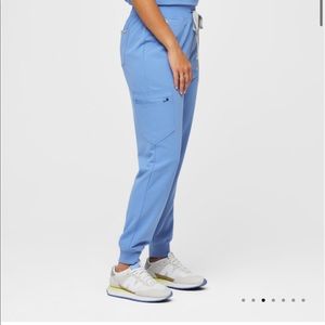 High waisted Figs Jogger Pants (Small TALL ceil blue)